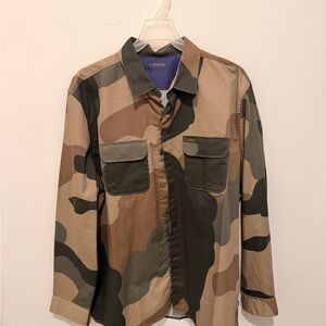 Levi's Men's Camouflage Button-Front Field Shirt Jacket - Green & Brown